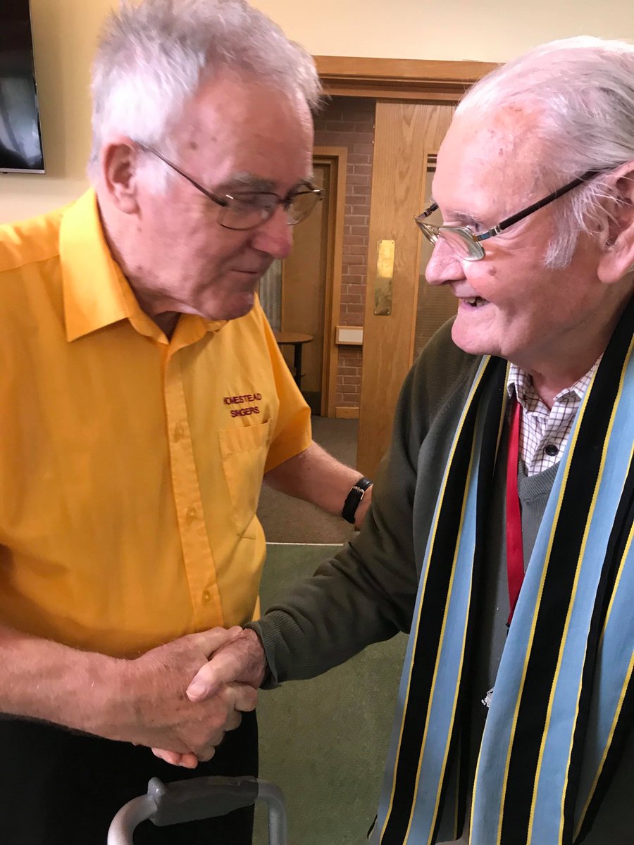 AgeUKNorthants's tweet photo. Glanville, one of our day centre clients met up with a former pupil he used to teach when Lyndon came to the Venton Centre to entertain our clients today. Lydon says "he only has memories of a lovely teacher who treated his pupils really well." #LoveLaterLife #MakingTimeforPeople https://t.co/N5xa27EgNs