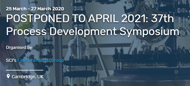ScienceSR's tweet photo. #CheckBeforeYouTravel
Another March event #postponed
@SCIupdate have postponed the 37th Process Development Symposium to April 2021.
2021 will be a busy year with biennial events also happening: 27th Synthesis in Organic Chemistry Symposium &amp; 21st Medicinal Chemistry Symposium. https://t.co/lwGIygPqnD