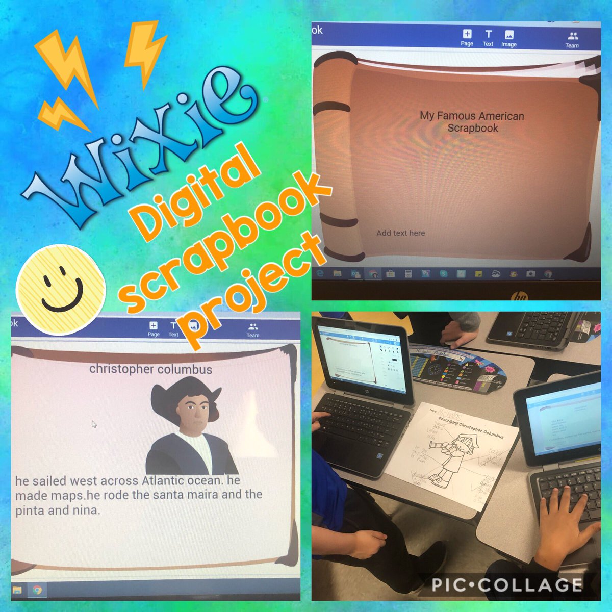 jenhicks's tweet photo. Helped Mrs. Sweeneyβs 2nd grade class at PGES begin their Famous American project using Wixie! Ss are off to a great start? #SmartGatorsπππΊπΈπ https://t.co/oHUYNU5hGl