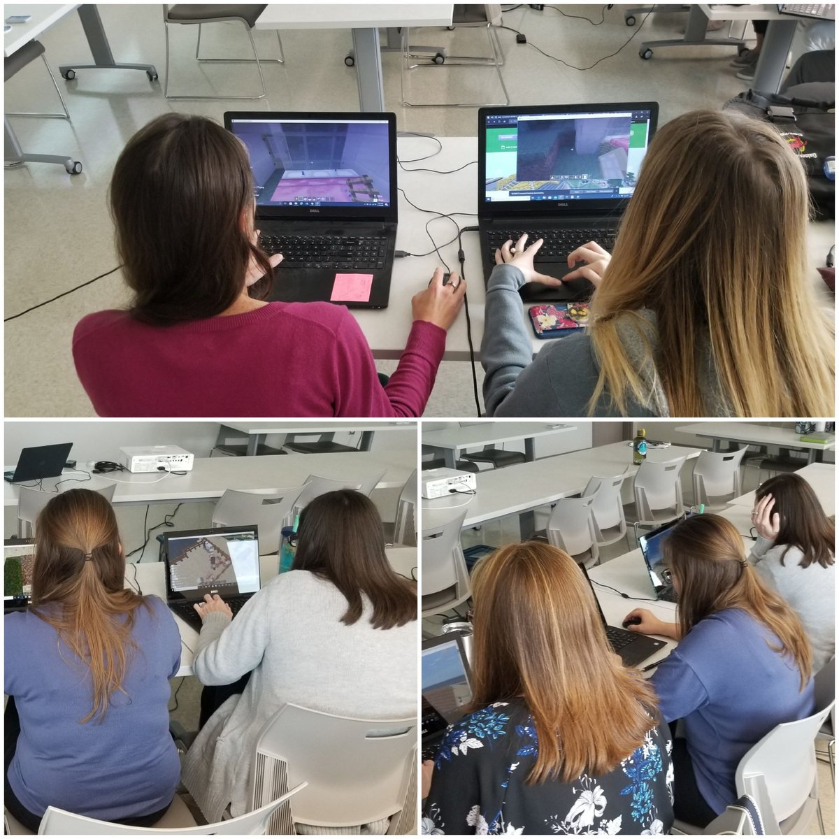 TechisforGirls's tweet photo. Collaborative challenges inside #MinecraftEDU. Problem solving ,collaboration, communication, and persistence in practice! @MagnetSlps @NCCE_EdTech @JennaDawson28 @PlayCraftLearn #IamNCCE https://t.co/Quplen1imz