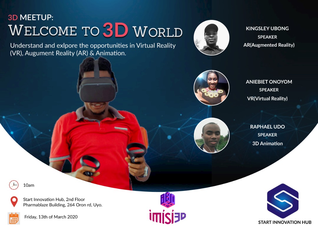 starthubtech's tweet photo. Something exciting will be happening this Friday๐.
VR, AR technology has been around for a while but not so many persons understand the concepts. so this Friday, we'll be learning and exploring the incredible opportunities in AR, VR, and 3D Animation. Don't miss this
#3DMeetup https://t.co/nanxV2DDLo