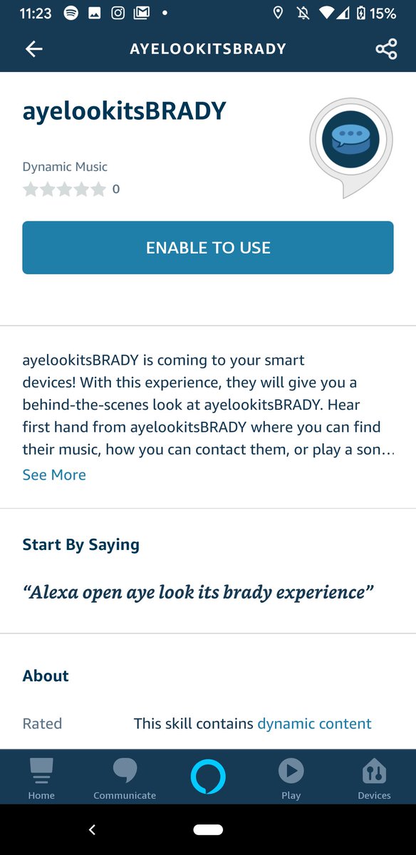 VoiceFirstAI's tweet photo. ๐ WELCOME TO THE FAM ๐
Congrats to @ayelookitsBRADY for going LIVE on #amazonalexa ๐ just say:
๐ฃ๏ธ "Alexa, open aye look it's Brady Experience"
https://t.co/YKAcDkrN2J
#musiciansvoice #alexa4musicians https://t.co/h9qnR98vU7