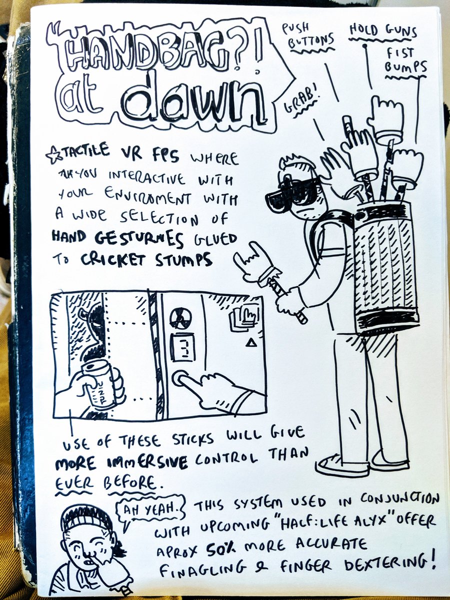 Gametoilet#699 : "HANDBAG AT DAWN" - live on paper from a non moving train ! I'm bored x