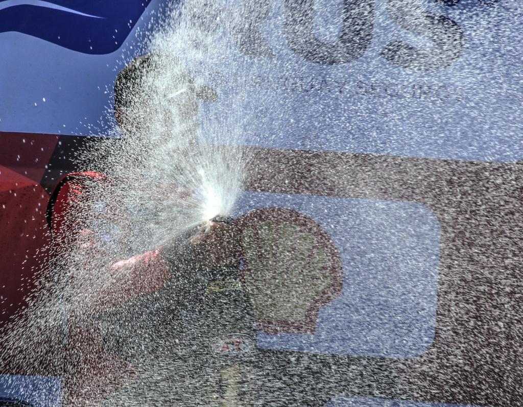 Juan C Benvenuti festeja en el podio luego de su segunda victoria en TC y de local / <a href="/ferlaboritto/">Team Laboritto jr</a> <a href="/actcargentina/">Turismo Carretera ACTC</a>