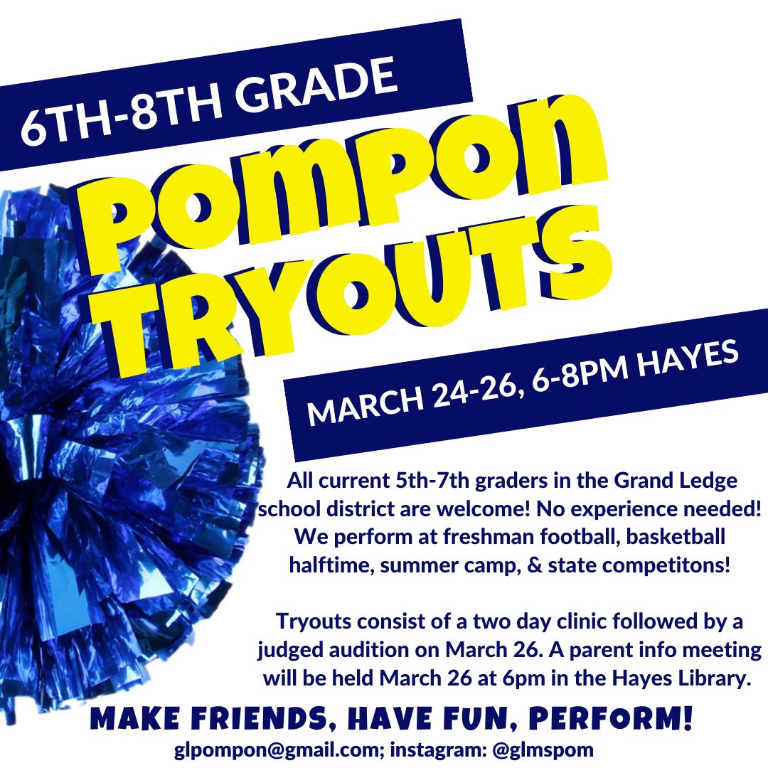 GLPom's tweet photo. Tryout information for our 2020-2021 teams! 💫 https://t.co/NwiHGXcImO