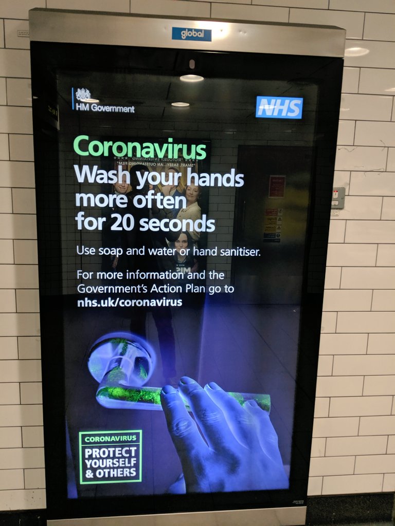 mchisambi's tweet photo. It was great to hear from Hugo Harper about how @B_I_Tweets is working with agencies to improve #publichealth messaging to #covid19 during @Ldn_ichp's team meeting yesterday. And crucially to see the most effective #coronavirus poster design on @TfL today. Thanks. #Impact https://t.co/THRuehZiIP