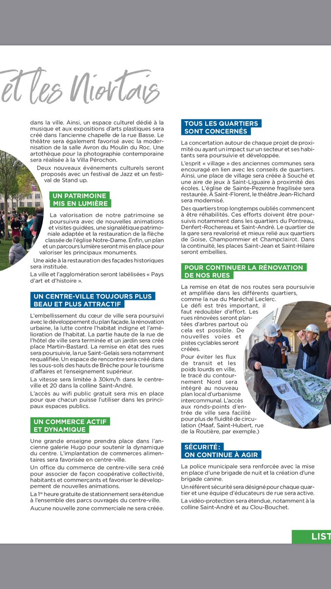 NiortCensemble's tweet photo. [#Municipales2020🗳] #Niort 
Tous les documents de campagne ont été déposés dans les boîtes aux lettres. Voici une version numérique du programme résolument 
« solidaire, attractif et nature »
pour construire #NiortTousEnsemble ! dès le 15 Mars https://t.co/E6A1KMAYiM