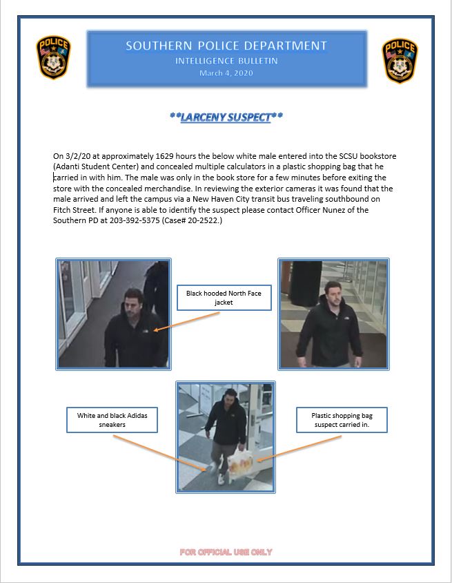 SCSU Police Department tweet media