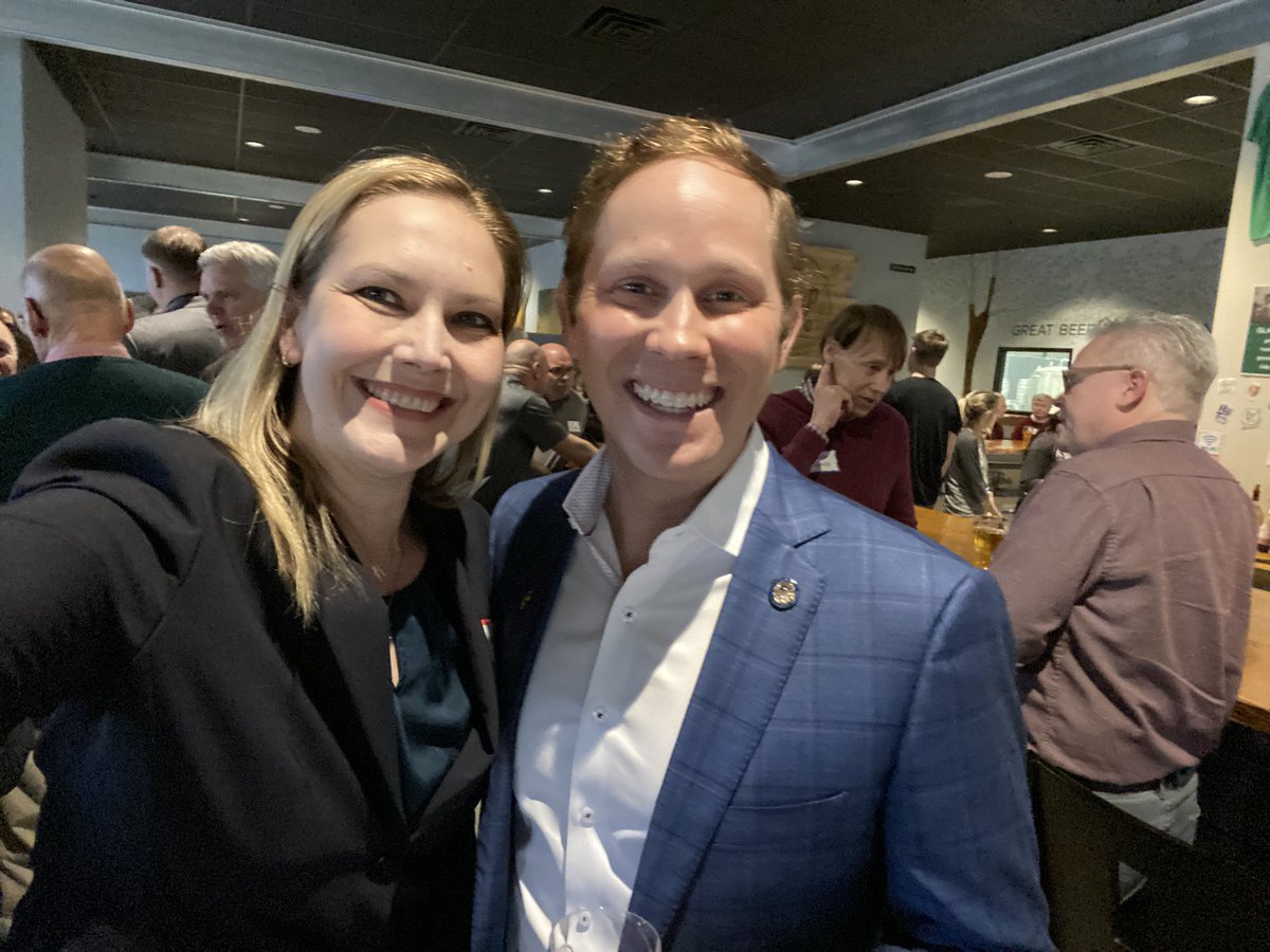 HillaryMueri's tweet photo. An honor to be in Hudson yesterday supporting my friend &amp; Fellow #veteran @RepWeinstein in kicking off his re-election campaign! 
#TeamToro #BlueWave2020 #FlipOH #OH14 https://t.co/jbnO4nC4bn