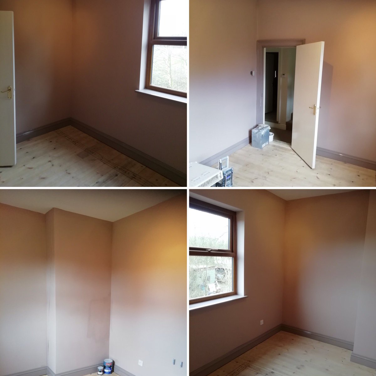 AllanDecorating's tweet photo. We’ve had the pleasure of returning to this beautiful property in Crofton, Wakefield for another bedroom redec! Colours used: Wild Flower on the walls &amp; Serene Moments on the skirtings / door casing
#jobdone✔️ #johnstonespaint #ontothenextone https://t.co/P43yDYlNFg