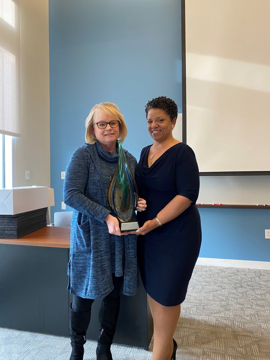 MeckClerk's tweet photo. In February, Clerk Chinn-Gary met with her supervisory staff at the first Clerk Management Meeting of the year. At the meeting, the next recipient of the Pass the Torch Leadership Award was recognized. Grant Harris passed the "torch" to Rebecca McAulay! https://t.co/fnuYB8FrYQ