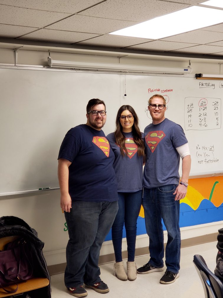 Twin Day with the boys! 👩🏻‍🤝‍👨🏼 #triplets #westspringspirit #hrgoesmath <a href="/NWBVB1/">Niles West Boys Volleyball</a>