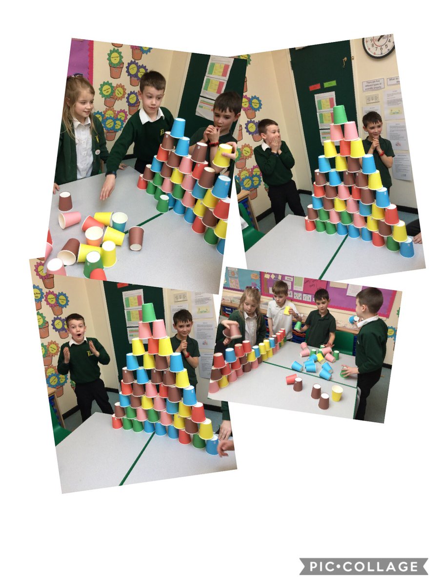 TickfordPark's tweet photo. Year 2 had another exciting Science afternoon today. We couldn’t believe how high we built the cups up! We can’t wait to see the results of the ‘Cola test’ tomorrow. #tpmalachite #tp4science https://t.co/jeAPF14GLN