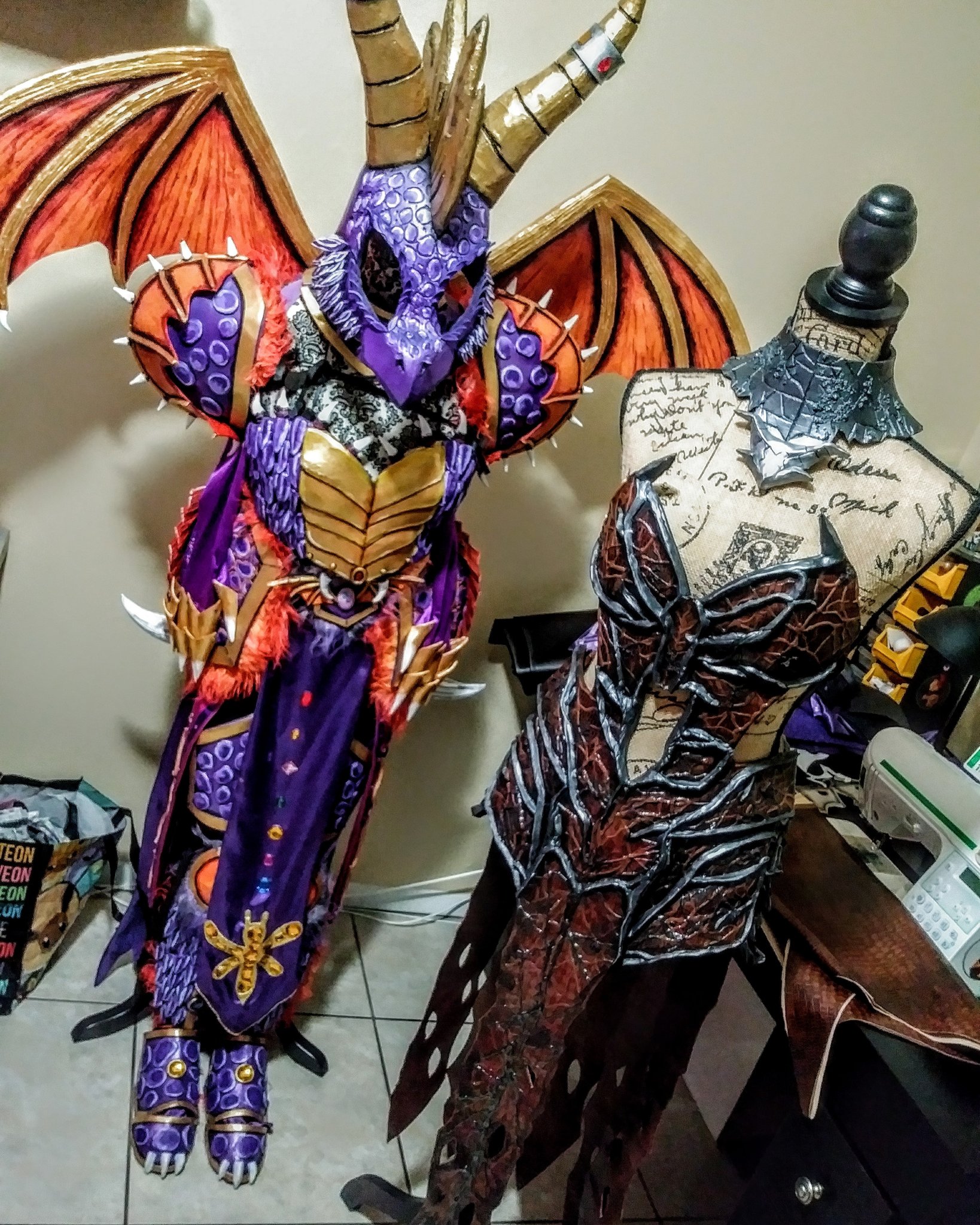 ♉Miss Taurus♉ 🎄Holmat🎄 on X: "Even though I am almost done with my Dark  Cetrion cosplay for @MegaConOrlando Here I am looking back at my Spyro the Dragon  armor. Thinking redoing it