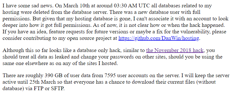 GONZOs_int's tweet photo. Again.
Daniel's darkweb hosting service hacked.
Link: https://t.co/W6y8Q8gdxk
#DARKINT https://t.co/izwO1BxK6i