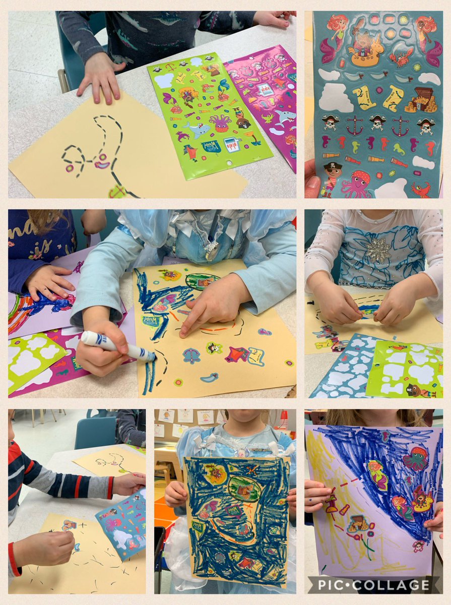 HillEdp's tweet photo. The Kinders have been all about treasure maps lately. And look what Ms. Shauna spotted at the store. The stickers were definitely a hit. 🏴‍☠️ https://t.co/2OnW27N1lY