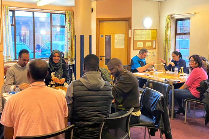 ACHintegrates's tweet photo. Today, we ran our first session of Advocating for Myself Course in Coventry! This is the first course we're running for the #IgniteIntegration project with @covjobsupport and @coventrycc. Learners are getting to know each other through 'spaghetti and marshmallow tower challenge' https://t.co/x700Ho0tm7