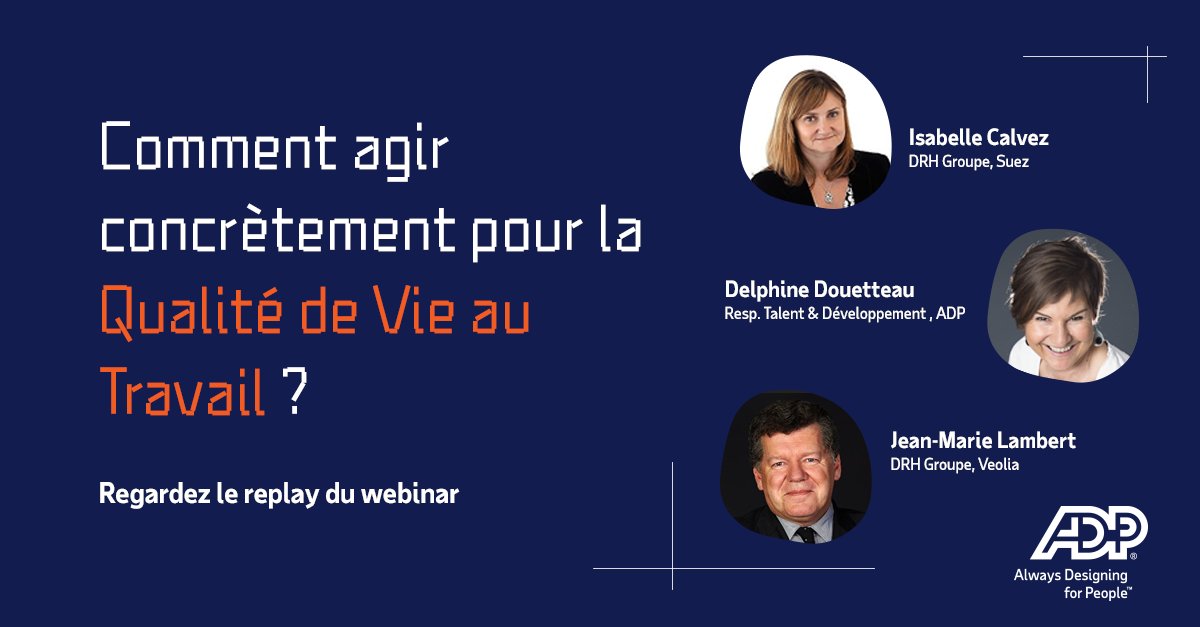 ADP_FR's tweet photo. 19 % des salariés français disent ressentir un #stress quotidien au travail 😖, selon notre étude #WorkforceView2019. Comment y remédier ?
(Re)découvrez le retour d’expérience et l’avis d’experts #RH sur l’enjeu crucial de la #QVT.
🔗 https://t.co/OmwEcuAZ5Y https://t.co/qvdW2OFwtU