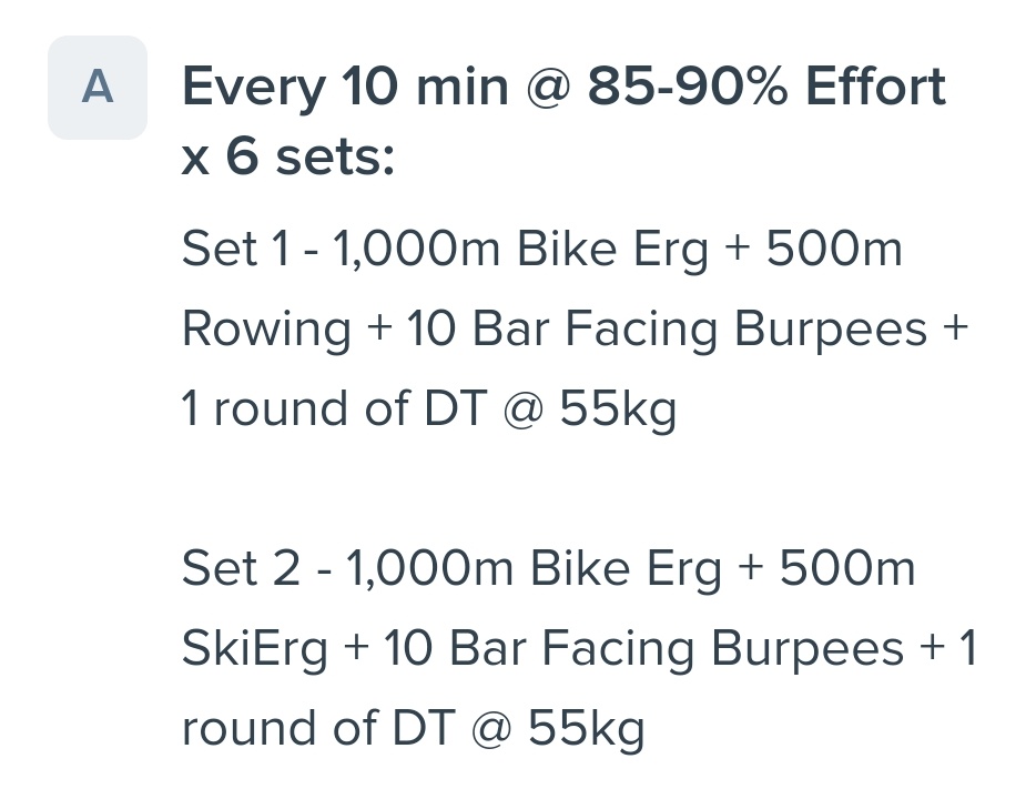 Lottespence11's tweet photo. Tasty little session especially if you take out all the rest 💪😂

DT (for those that don't know) is 12 Deadlifts 9 Hang Power Cleans &amp; 6 Shoulder to Overhead 

#training #sweaty #allthefun 
@RMASandhurst
@BritishArmyWL
@ArmySportASCB https://t.co/YNgbpVfzh7