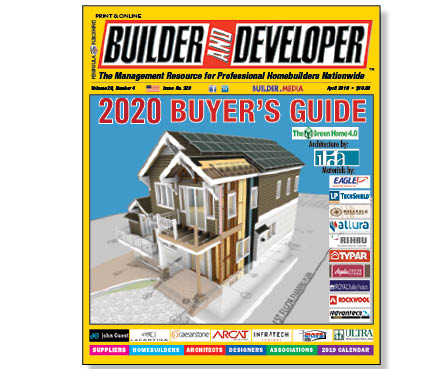 Builder &amp; Developer Magazine’s 2020 Buyer's Guide has a new listing format. The popular annual sourcebook will include the nation's top 1,000 active homebuilders, as well as suppliers and service providers. Have you updated your firm's listing? Click here: bdmag.com/buyers-guide/