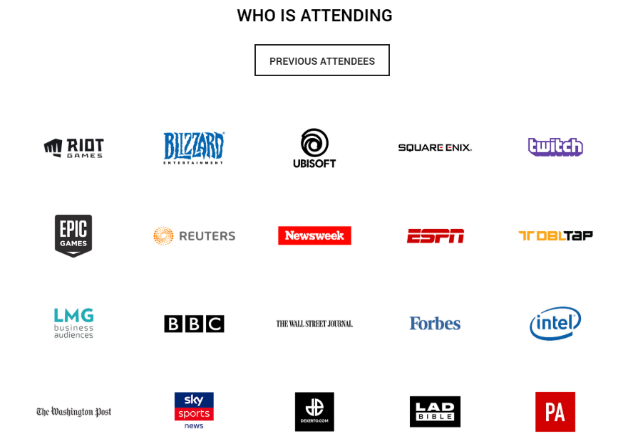 esportsinsider's tweet photo. Which company representatives can you expect to see at #ESINYC this year? Here are just a few of our previous attendees.
🔗https://t.co/FCPq8nWXAK https://t.co/HTPWSV6UtX