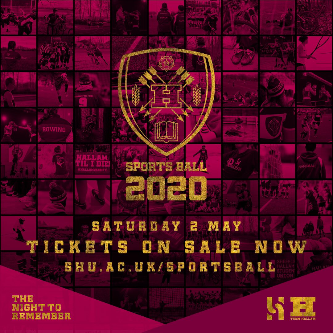 SPORTS BALL TICKETS ARE LIVE!! 

Grab yours from shu.ac.uk/sportsball 

#bleedmaroon