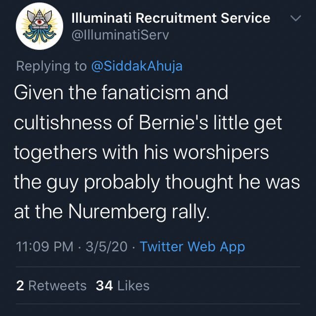 And I asked for some examples here  https://twitter.com/kthalps/status/1237406539541024774. Just this weekend, Biden critics blamed him for the neo-Nazi showing up with a swastika at his rally. What's really scary is that it's not just online randos doing this but "important people," like Tom Watson (3/?)