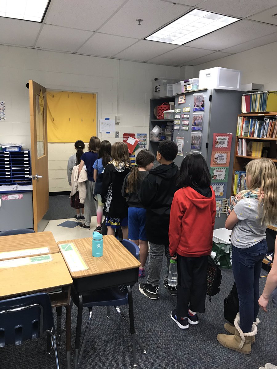 Mrs_Foster12's tweet photo. Practicing our fire drill for day 10 of @ArlingtonVaFD #classroomcontest @longbranch_es https://t.co/0zfbQNyc4N
