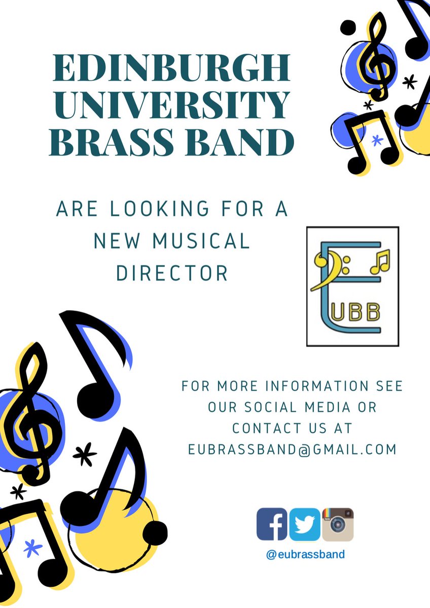 Edinburgh University Brass Band has an exciting opportunity for any conductors or aspiring conductors out there!

We are looking for a new musical director starting in September who can bring out the best in our players and band.
 
docs.google.com/document/d/1k5…