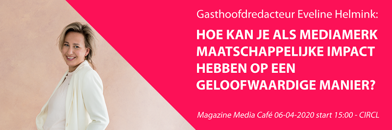 Eveline Helmink, hoofdredacteur Happinez, is de allereerste gasthoofdredacteur van het vernieuwde Magazine Media Café op maandag 6 april a.s. in CIRCL! Meld je gratis aan via: magazinemediacafe.nl/komende-editie/