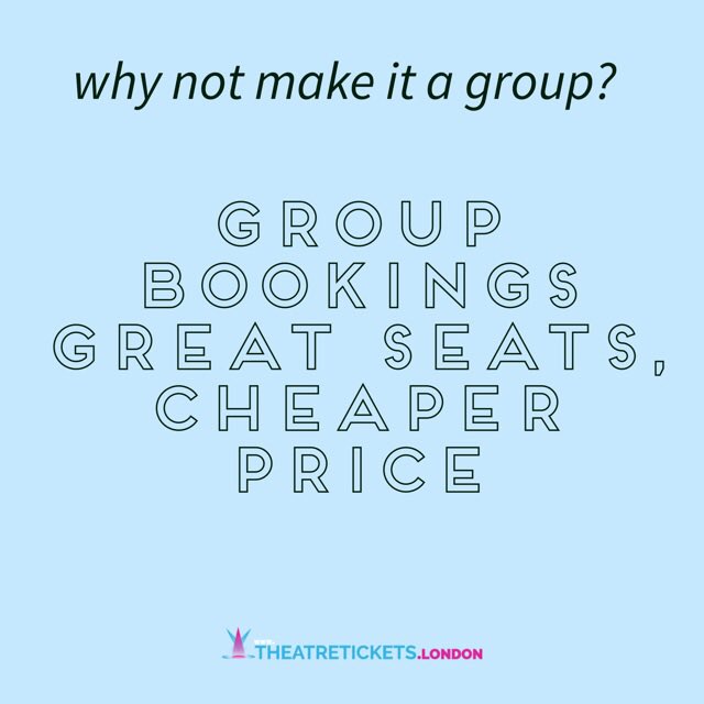 Tickets4Theatre's tweet photo. Save money with group bookings🎭👀
Head to our website to find out more https://t.co/GJjdCV342d #dealsteal #groupbookings https://t.co/kJ25swXnxI