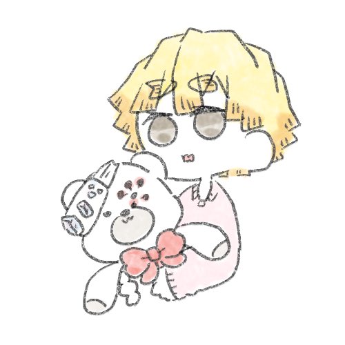 ふたまる🥑さんがTwitterに投稿した我妻善逸(鬼滅の刃)のイラスト。