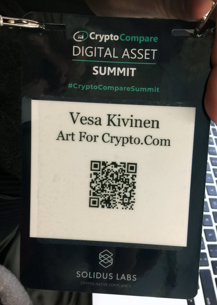 artbyvesa's tweet photo. Many thanks, @CryptoCompare @vcealicu @Maximillianair2 for having me over. Many amazing portals, much like last year, opened again. They will be announced soon!
#cryptoart #bitcoin #CryptoCompareSummit #London https://t.co/itS3IeeAR3