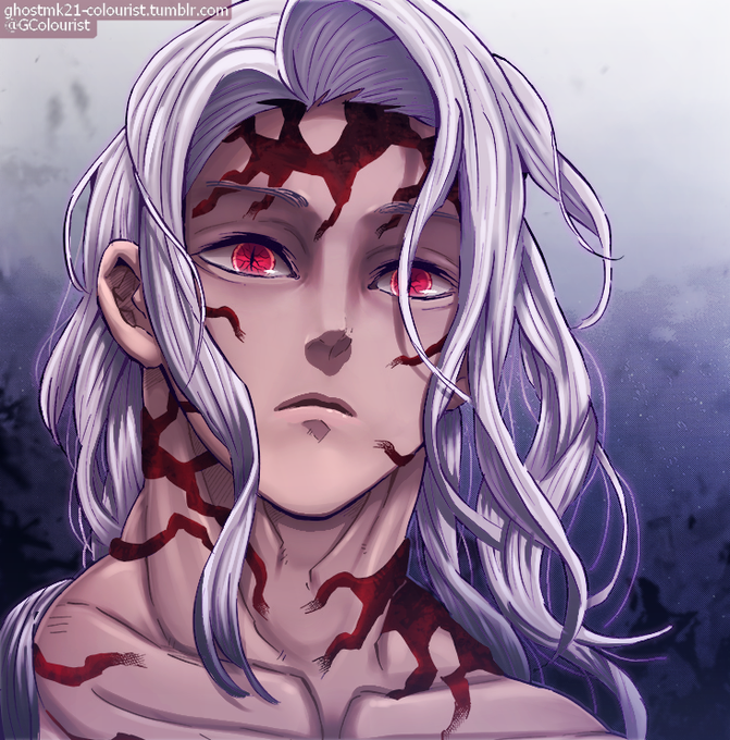 GhostMK21-ColouristさんがTwitterに投稿した鬼舞辻無惨(鬼滅の刃)のイラスト。