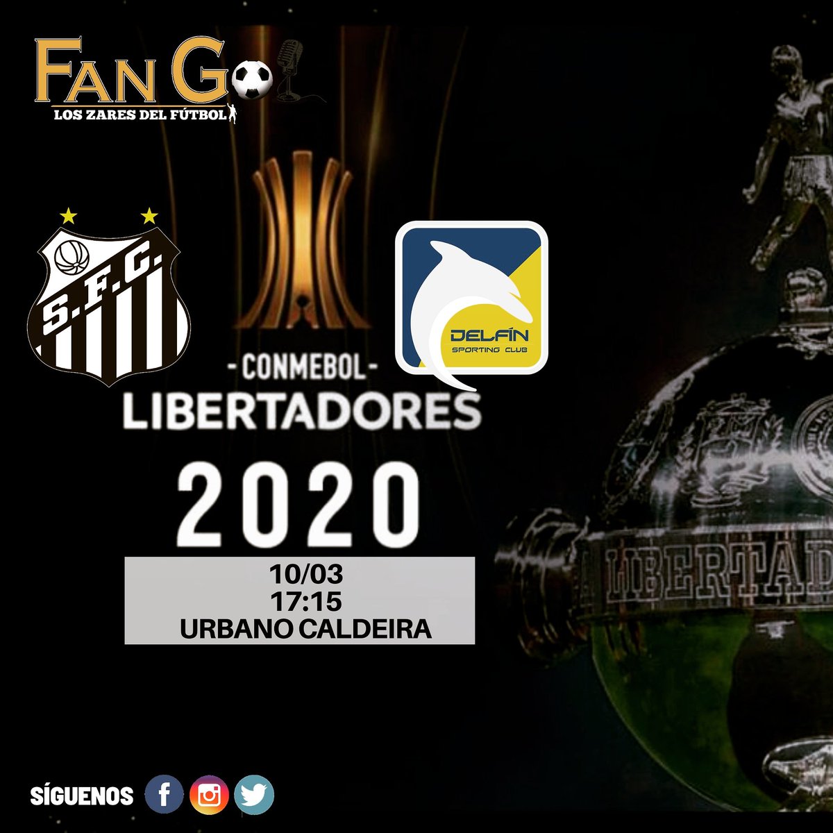 fangol_ec's tweet photo. #Libertadores || Está tarde inicia una nueva jornada en la copa @Libertadores.😍

El elenco manabita @DelfinSC visita el Urbano Caldeira de @SantosFC en el marco de la segunda fecha de fase de grupos.

¿Cómo crees que le vaya a los cetáceos?✍️

#FanGolEcuador #DelfínSC #SantosFC https://t.co/lMvWa4UvJo