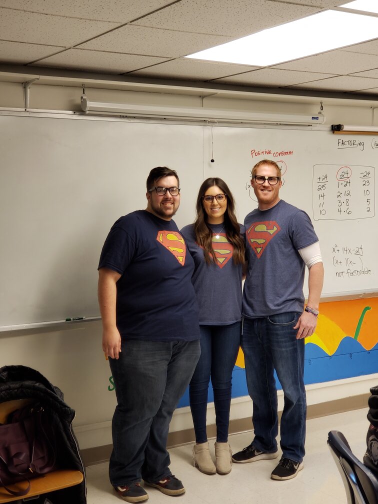 The Math department working on their equivalency, congruence, and or similarities.  #westspringspirit