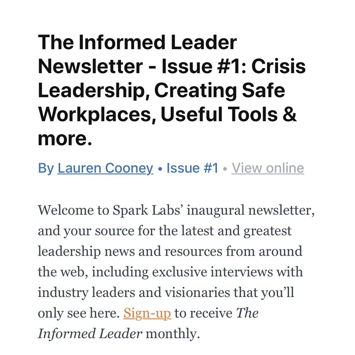 Women_KnowIT's tweet photo. Thank you to @lcooney & @sparklabsco for featuring us in their inaugural newsletter, The Informed Leader! There is great info in this newsletter & we’re honored to be a part of it. Stay tuned to our upcoming pods to find out more about Spark Labs! #womenintech #womenknowIT https://t.co/JnfoxkOxnE
