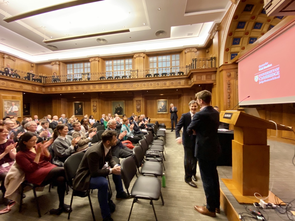DickieWhitaker's tweet photo. Great presentation from prof Danny Ralph and Ollie Carpenter at @LloydsofLondon on use of #scenarios reports are here for download https://t.co/X5tK3Ovwzs @Risk_Cambridge https://t.co/Q0ZxIeheVE