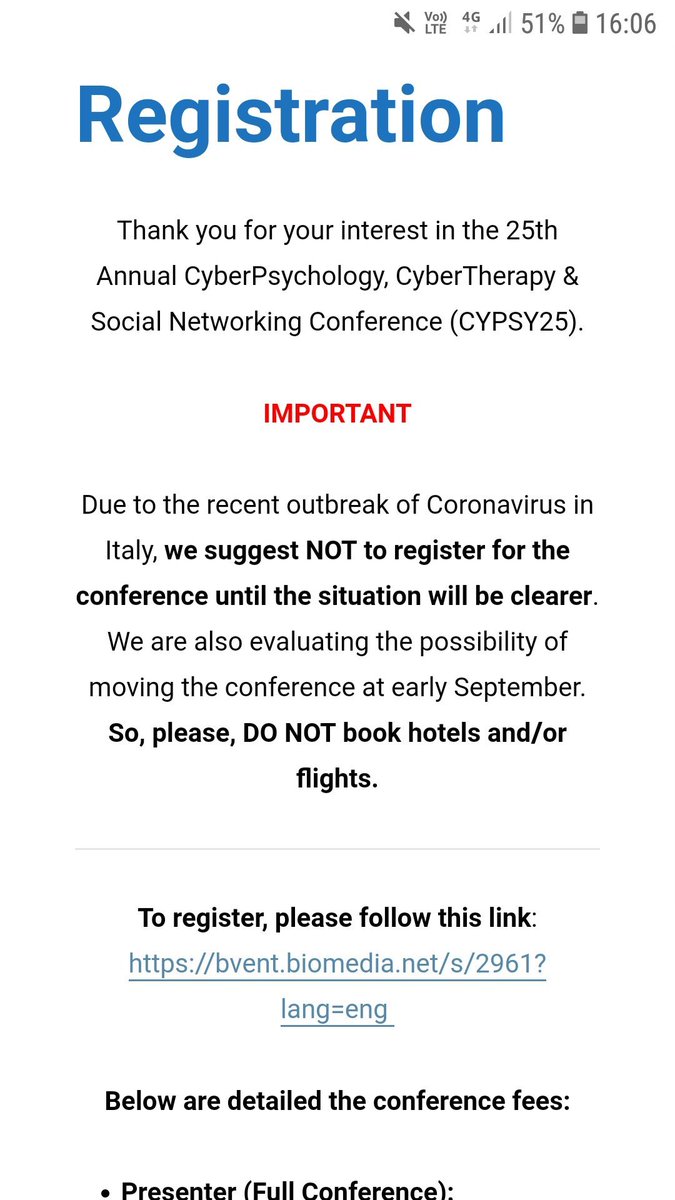 Please see the attchment below for important updates on CYPSY25. As of now, we suggest NOT to register for the conference, purchase flights or hotels. We will provide updates as necessary.