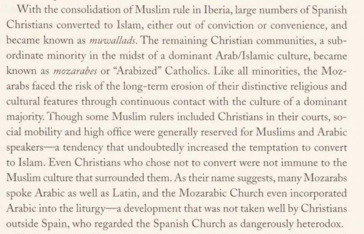 very fast. within a few years berber converts & arabs had taken over Iberia. As muslim rule was consolidated in al-andalus, many ethnic spaniards converted. Islamic culture, language, food, music percolated into Spanish society. A minority was ruling a majority (catholic)