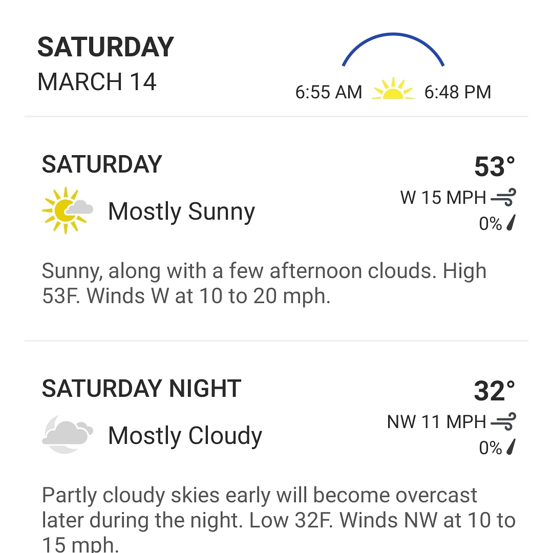 As of Tuesday 3/10 @ Noon, race is on as scheduled! 50 degrees &amp; sunny, a beautiful day to get fresh air &amp; be outside!

No plans on canceling, unless notified that we must do so by Town &amp; State officials with whom we have been in contact.

Looking forward to a great day! Slainte!