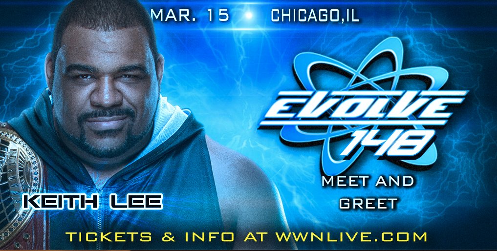 WWENXT's tweet photo. .@NXTCiampa, @MiaYim and 
@RealKeithLee will be at #EVOLVE148 for special Meet &amp; Greets THIS Sunday in Chicago, IL!

Tickets &amp; info HERE: https://t.co/B9z58bFsyz https://t.co/aQYWoMvTqv
