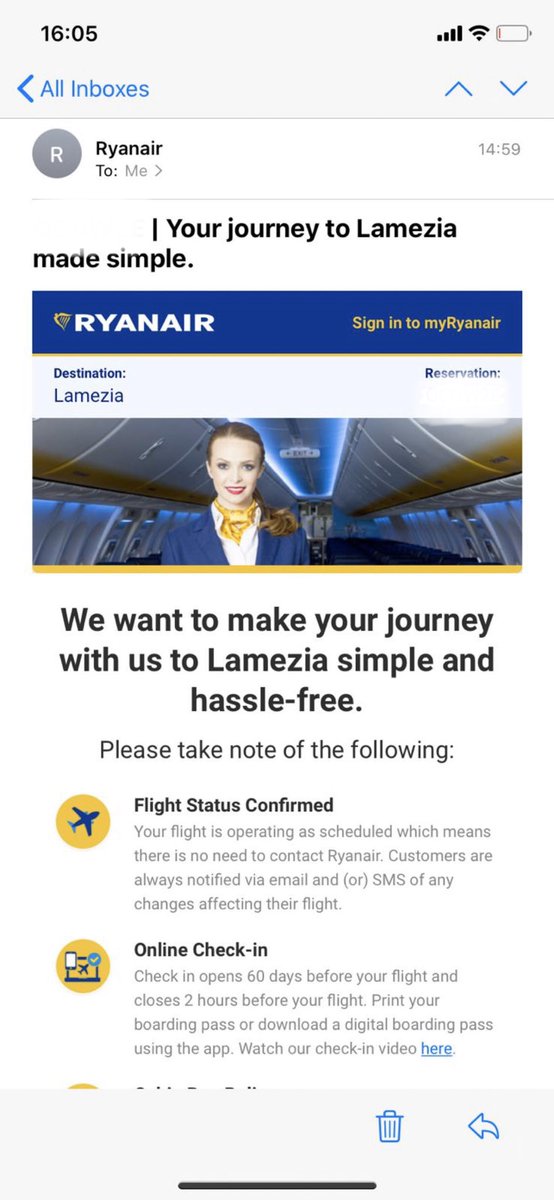 jodiecotman's tweet photo. @Ryanair I was due to fly to Italy on 2nd April and I’ve just received this email when you’ve just announced that all flights are suspended and we’ll be getting an email with the option to get a refund? Very confusing https://t.co/whrhZOwPEP