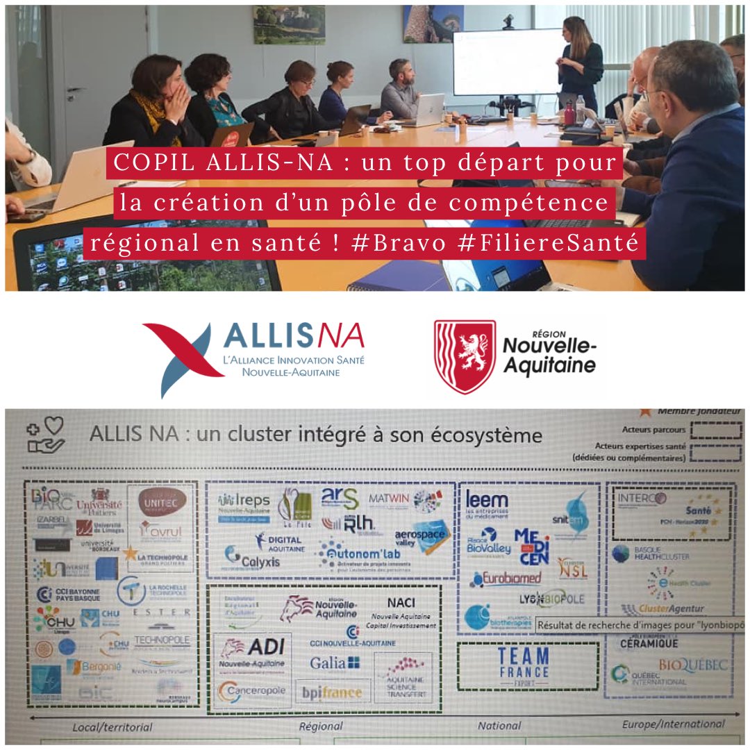 COPIL <a href="/allis_na/">ALLIS-NA</a> : un top départ pour la création d’un grand pôle de compétence régional en santé ! #enAvant #Bravo #FiliereSanté