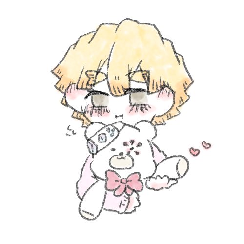 ふたまる🥑さんがTwitterに投稿した我妻善逸(鬼滅の刃)のイラスト。