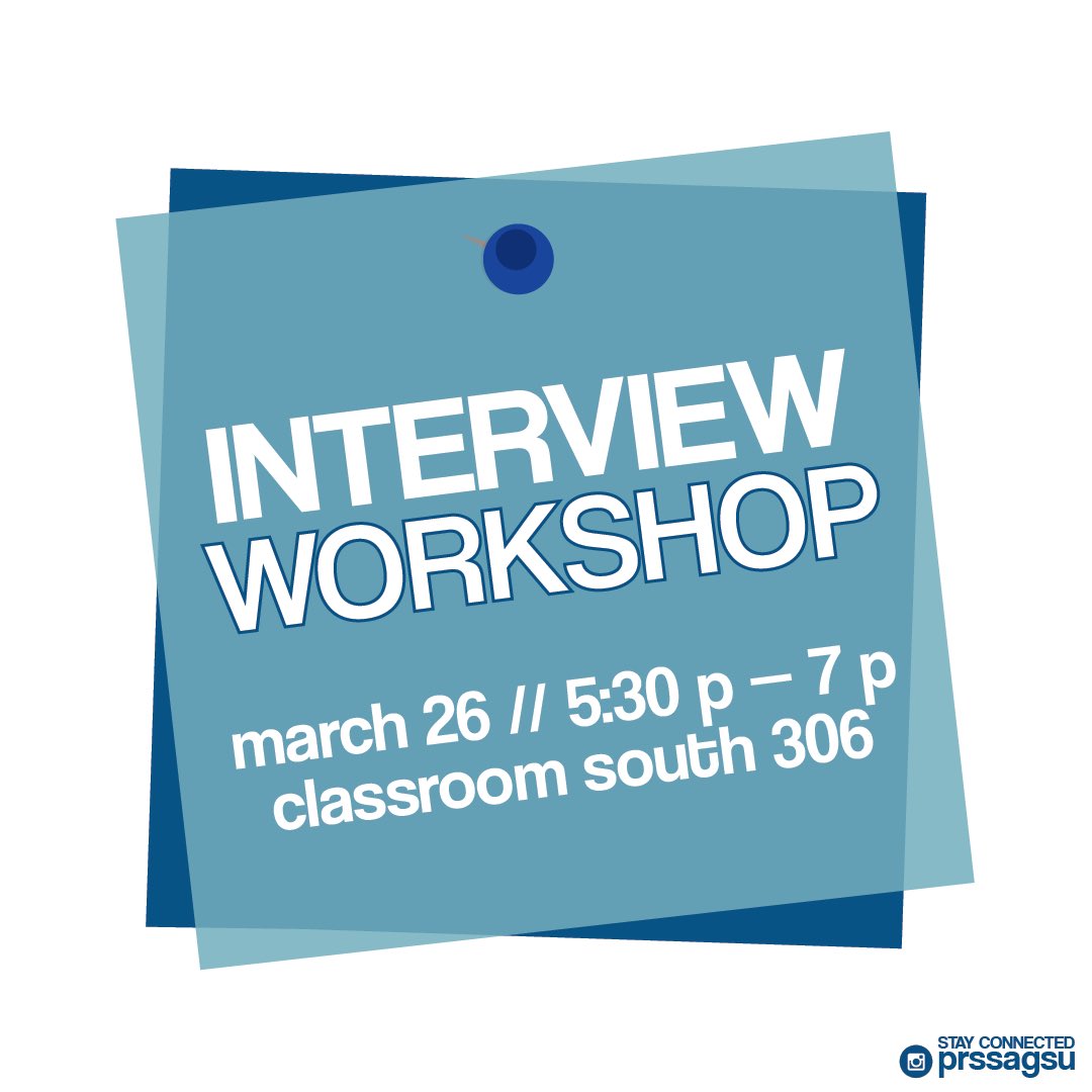 gsu_prssa's tweet photo. You’re HIRED! 👏 Learn how to ace your interviews with our Interview Workshop on Thursday, March 26th. We will uncover the secrets on the do’s and don’ts of interviews along with what to wear, a mock interview and a Q&amp;A session! We can’t wait to help you prep for your career! 💼 https://t.co/ZFjvDZMOwq