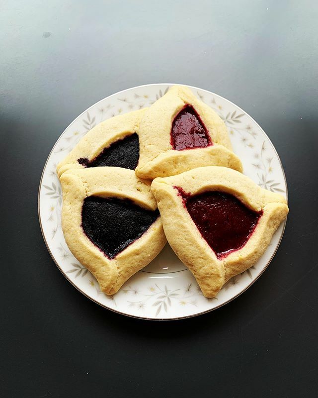 Hamantash for Purim 😋 Now available at both of our locations stop but and visit! ift.tt/3cJM5Zr