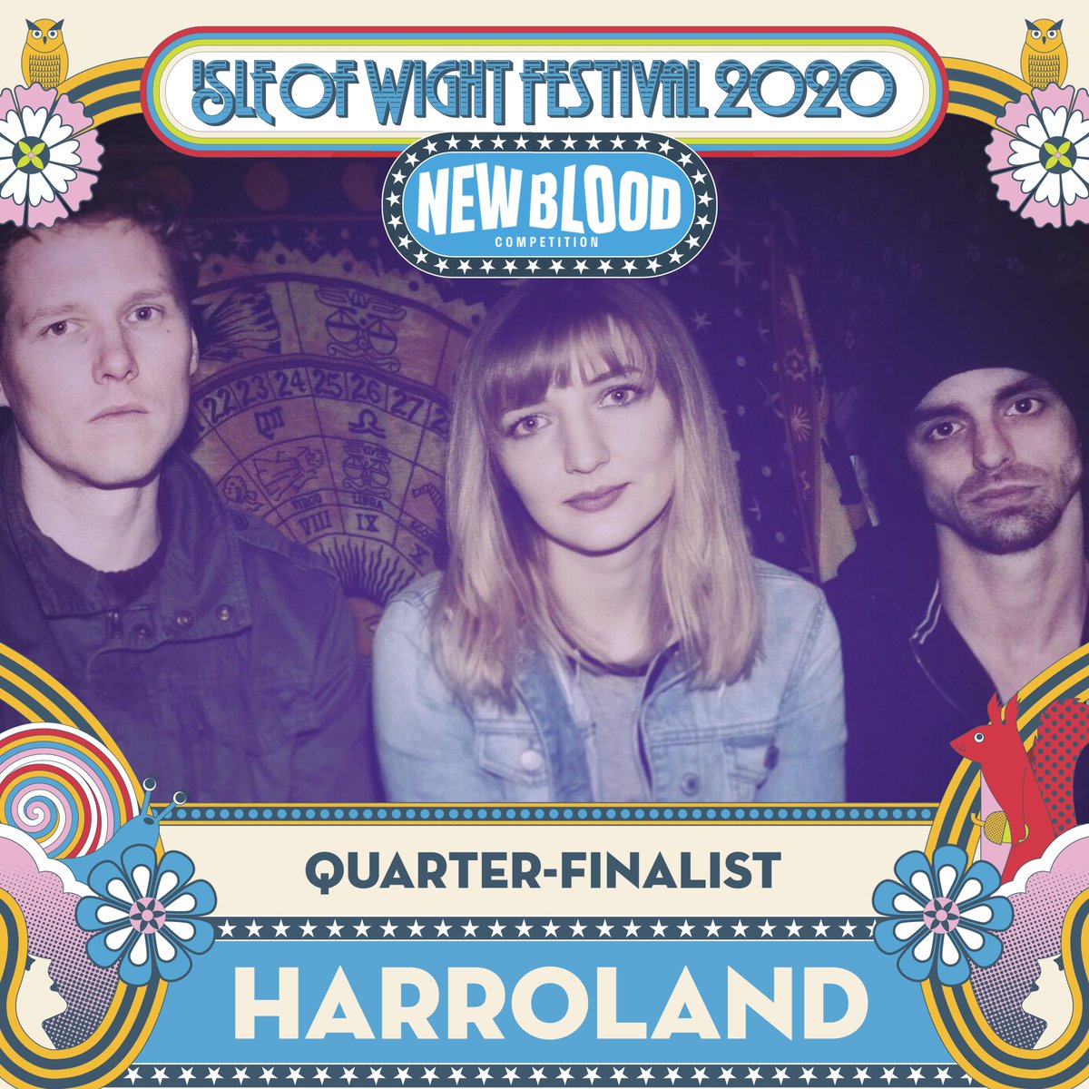 Tomorrrrrrowwwwww is the QUARTER FINALS of <a href="/Hot_Vox/">HOT VOX</a> 's <a href="/IsleOfWightFest/">Isle of Wight Festival</a> New Blood Competition!

We are pumped and ready, but need your support as there's an audience vote to get through to the next round!

We'll be kicking things off at 7:30 ✌️✌️

#harroland