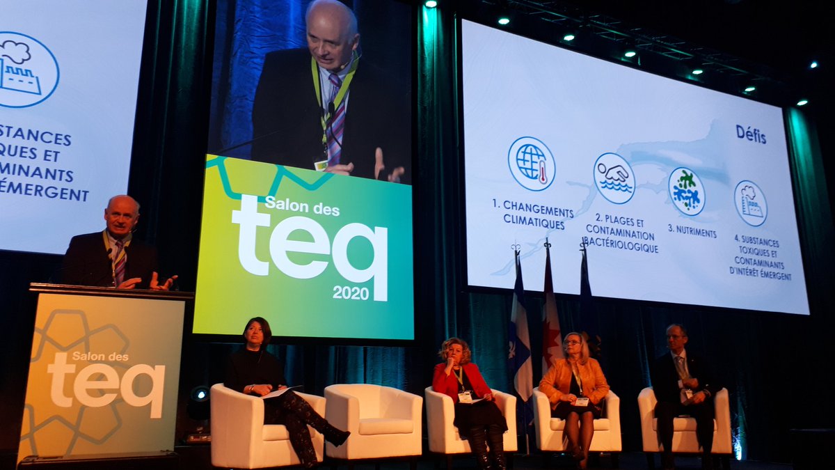 Un lancement grandiose pour le dévoilement du Plan d'action 2030 pour l'avenir du #SaintLaurent par le Collaboratif Grands Lacs - Saint-Laurent au #SalondesTEQ. Un jalon important dans l'histoire du Saint-Laurent.