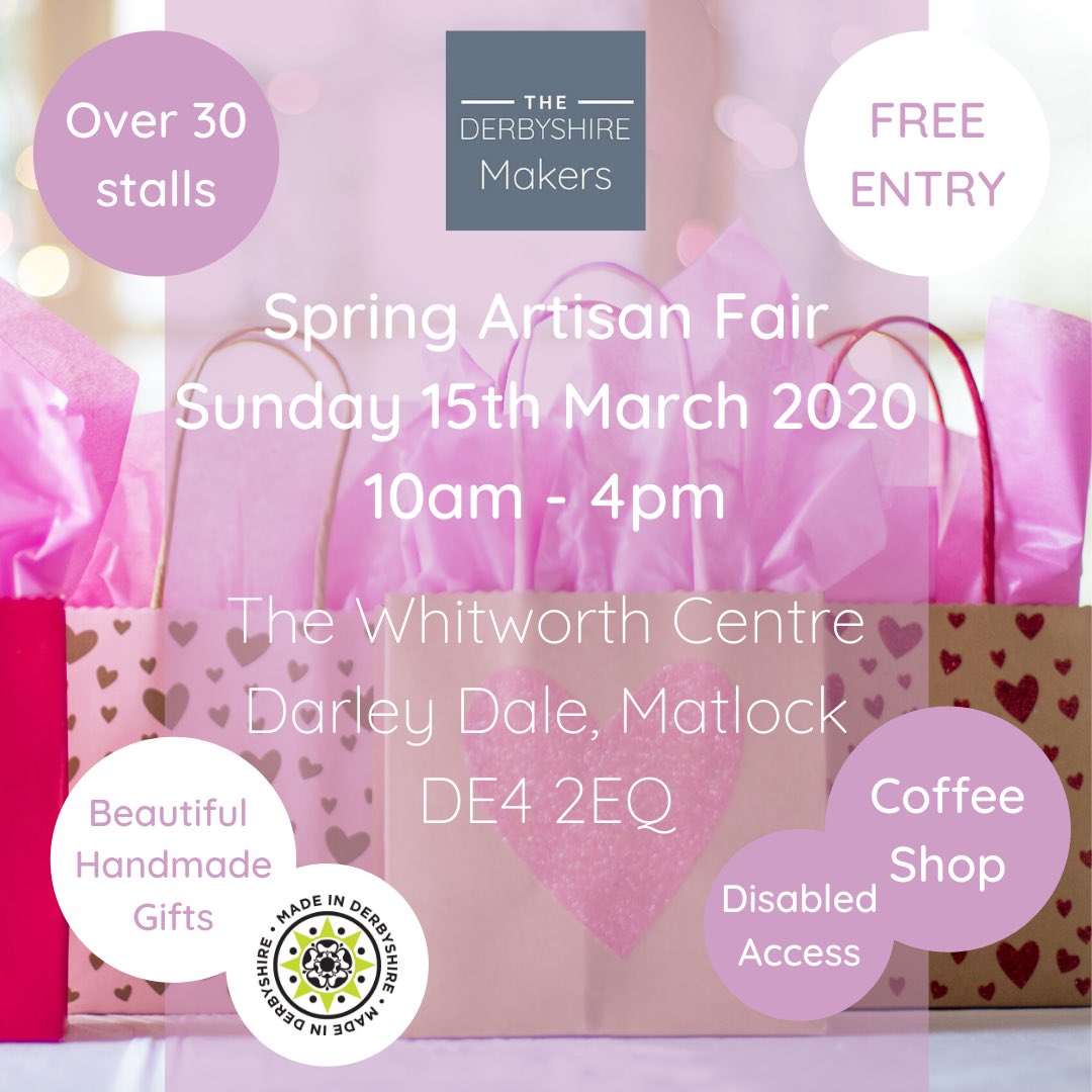 This Sunday (the (15th) come say hello at the first Derbyshire Makers Spring Fair!!! 
It’s free... see you there right?
.
.
#spring #fair #craft #gift #mothersday #derbyshire #matlock #potter #pottery